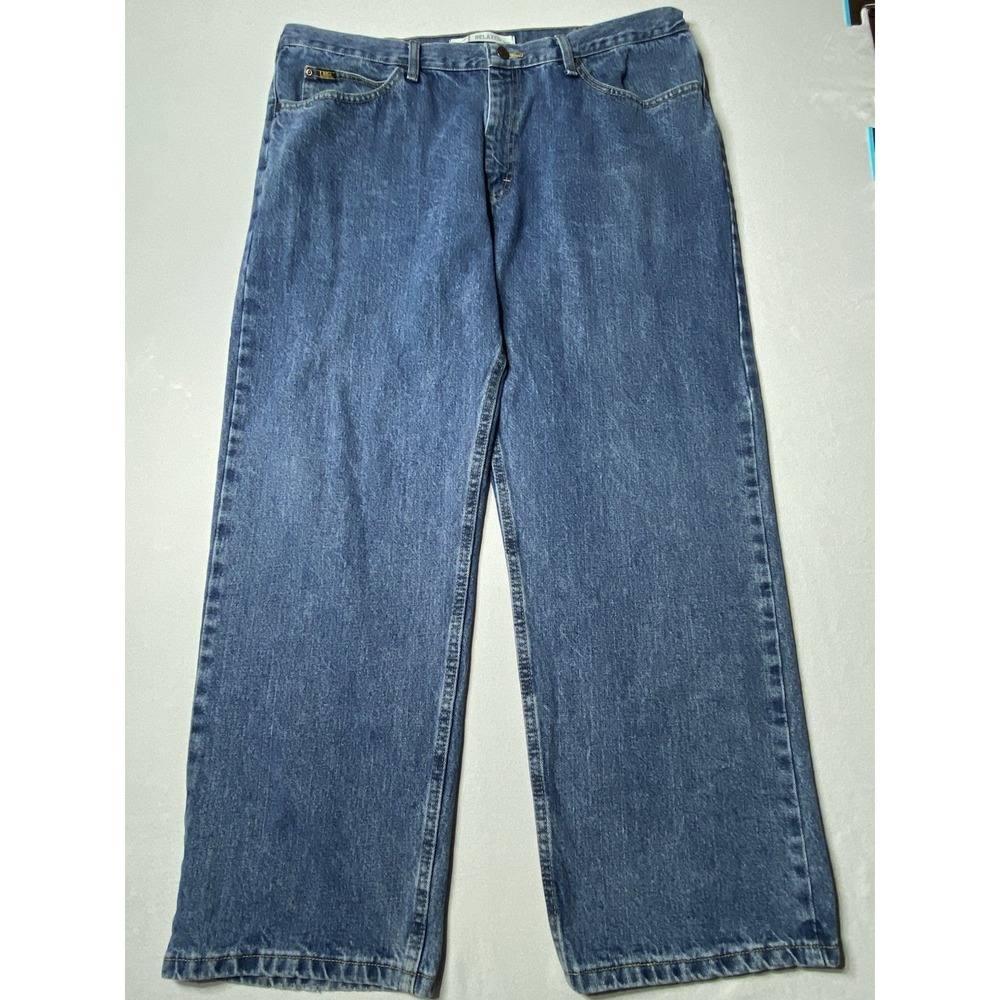 Lee Relaxed Fit Jeans Mens 42x30 Blue 100% Cotton‎ Straight Leg USA